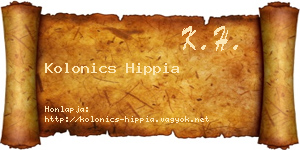 Kolonics Hippia névjegykártya